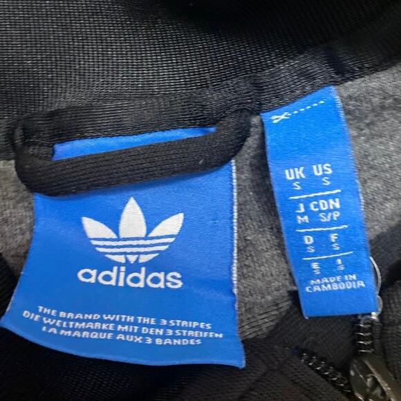 Adidas Women's Black Striped Full Zip Long Sleeve Track Bomber Jacket Size S - Picture 4 of 5